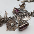1980 British Vintage Sterling Silver Charm Bracelet 75g